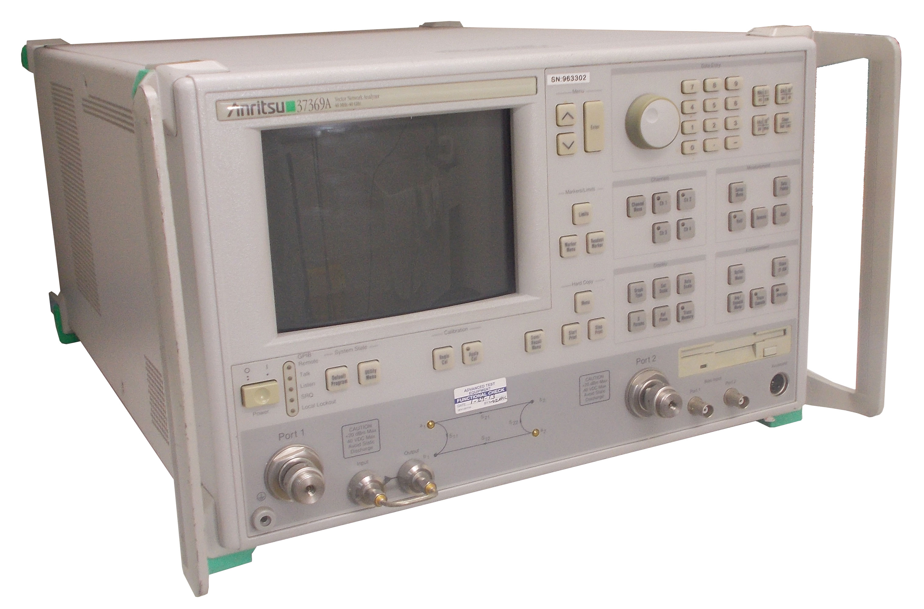 40 GHz Ftune ALC et contrôle... Anritsu Analyseur de réseau Anritsu 37269B 40 MHz 