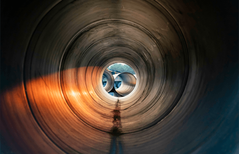 Image of the Inside of a Pipe