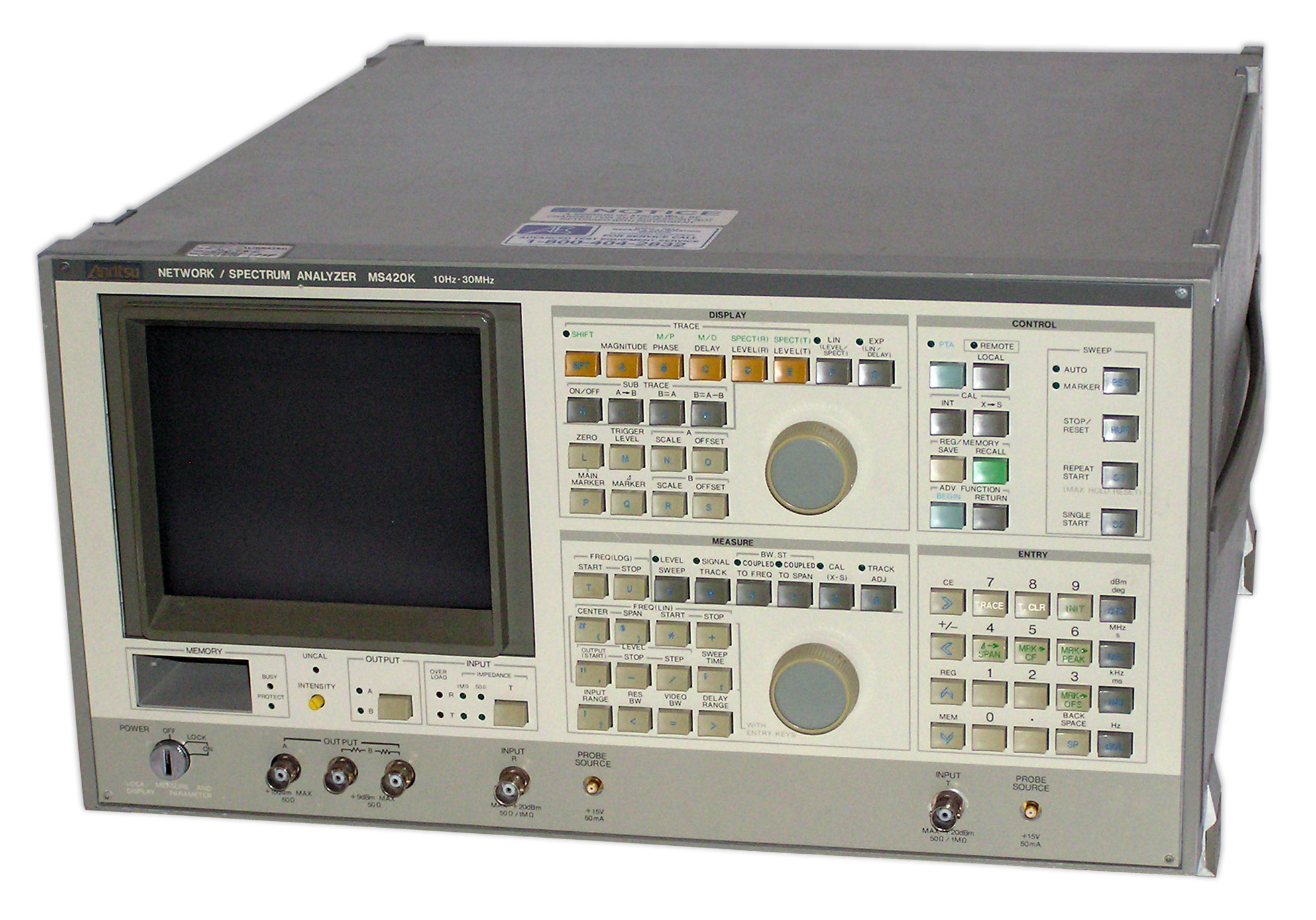 Image of Anritsu MS420K Network/Spectrum Analyzer, 30 MHz