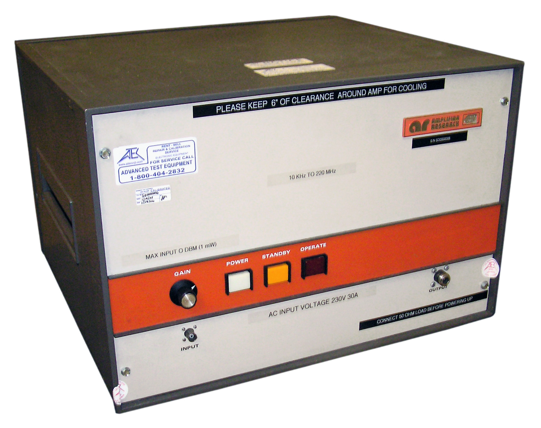 Image of Amplifier Research 100L Amplifier, 10 kHz - 220 MHz, 100W