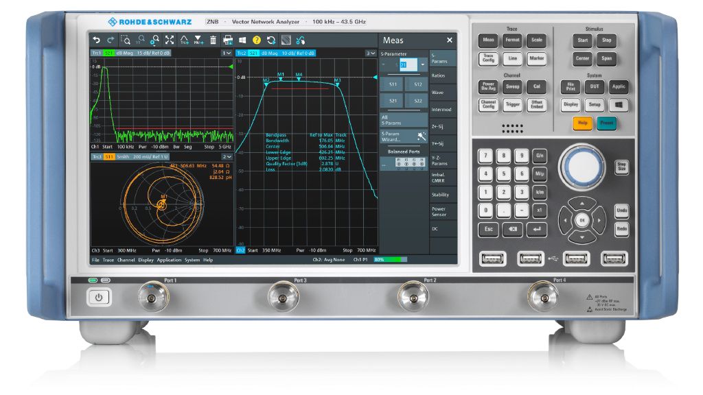 Low front view of Rohde & Schwarz ZNB8