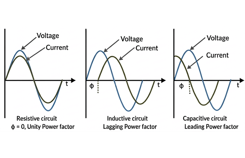 Example of Leading & Lagging Power Factor