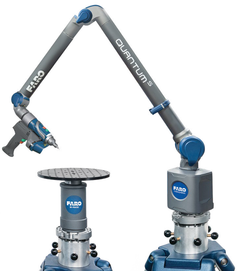 Side view of FARO 8-Axis Quantum S 2.5m FaroArm