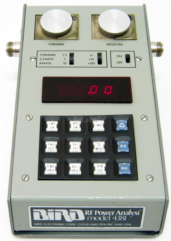 Image of Bird 4381 Thruline RF Directional Wattmeter, .45 - 2700 MHz Image of Bird 4381 Thruline RF Directional Wattmeter, .45 - 2700 MHz
