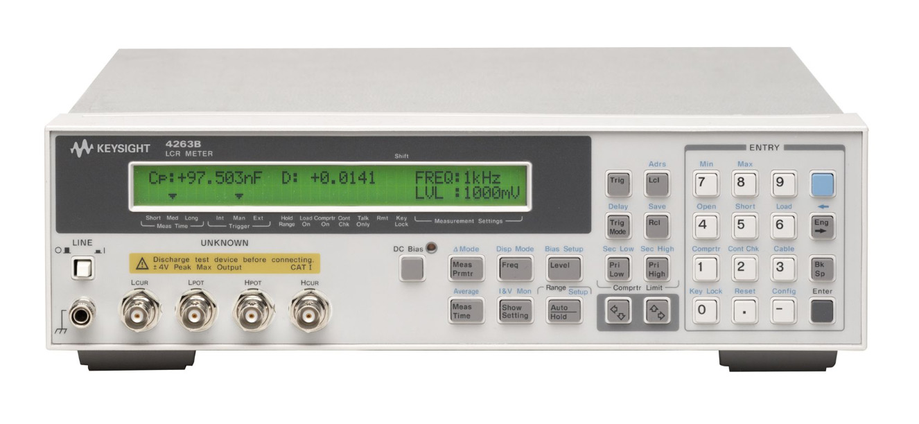 Image of Keysight 4263B LCR Meter, 100 Hz - 100 kHz Image of Keysight 4263B LCR Meter, 100 Hz - 100 kHz