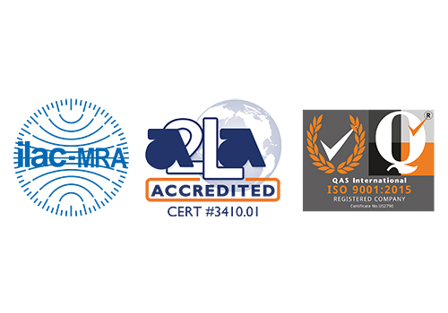 ilac MRA, A2LA, ISO logos