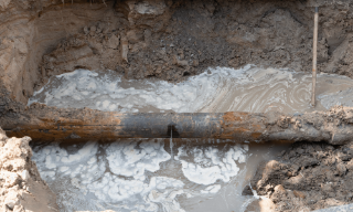 Image of a broken pipe