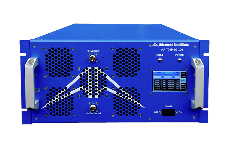 Front view of the AA-700M6G-300 amplifier