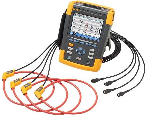An image of a Fluke power quality analyzer